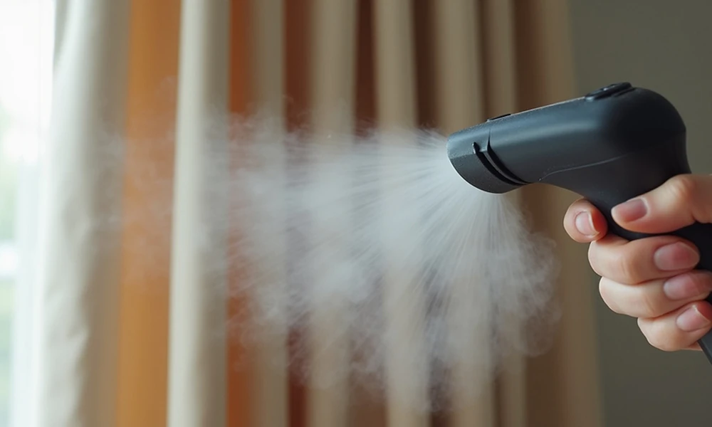 If the Steam Wand Moves Too Fast Over a Curtain, the Mites Underneath Might Not Even Notice